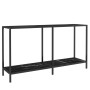 Tempered black glass console table 140x35x75.5 cm by vidaXL, Side tables - Ref: Foro24-331697, Price: 95,34 €, Discount: %