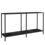 Tempered black glass console table 140x35x75.5 cm by vidaXL, Side tables - Ref: Foro24-331697, Price: 93,53 €, Discount: %