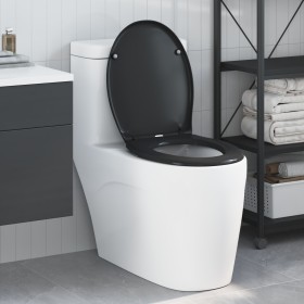 Asiento de inodoro de liberación rápida con cierre suave Duroplast Negro by , Toilet and bidet seats - Ref: Foro24-42002348, ...