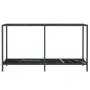 Tempered black glass console table 140x35x75.5 cm by vidaXL, Side tables - Ref: Foro24-331697, Price: 93,53 €, Discount: %