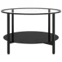 Black and transparent tempered glass coffee table 70 cm by vidaXL, Side tables - Ref: Foro24-331618, Price: 104,80 €, Discoun...