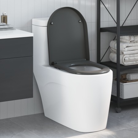 Asiento de inodoro de liberación rápida con cierre suave Duroplast Antracita by , Toilet and bidet seats - Ref: Foro24-420023...