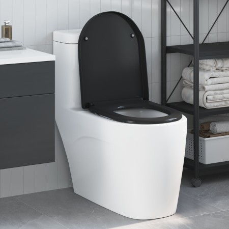 Asiento de Inodoro de Liberación Rápida con Cierre Suave Duroplast Negro de by , Toilet and bidet seats - Ref: Foro24-4200235...