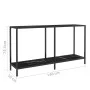 Tempered black glass console table 140x35x75.5 cm by vidaXL, Side tables - Ref: Foro24-331697, Price: 93,53 €, Discount: %