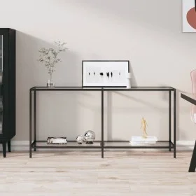 Transparent tempered glass console table 160x35x75.5 cm by vidaXL, Side tables - Ref: Foro24-331698, Price: 98,47 €, Discount: %