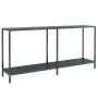 Black tempered glass console table 160x35x75.5 cm by vidaXL, Side tables - Ref: Foro24-331699, Price: 103,56 €, Discount: %