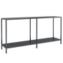 Schwarzer Konsolentisch aus gehärtetem Glas, 160 x 35 x 75,5 cm von vidaXL, Seitentische - Ref: Foro24-331699, Preis: 105,57 ...