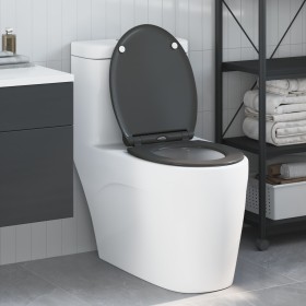 Asiento de Inodoro de Liberación Rápida con Cierre Suave Duroplast Antracita von , Toiletten- und Bidetsitze - Ref: Foro24-42...