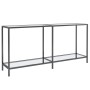 Transparenter Konsolentisch aus gehärtetem Glas, 160 x 35 x 75,5 cm von vidaXL, Seitentische - Ref: Foro24-331698, Preis: 100...