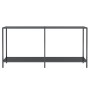 Black tempered glass console table 160x35x75.5 cm by vidaXL, Side tables - Ref: Foro24-331699, Price: 105,57 €, Discount: %