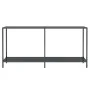 Black tempered glass console table 160x35x75.5 cm by vidaXL, Side tables - Ref: Foro24-331699, Price: 103,56 €, Discount: %