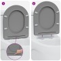 Asiento de inodoro fácil de quitar con cierre suave Duroplast Gris by , Toilet and bidet seats - Ref: Foro24-42002367, Price:...