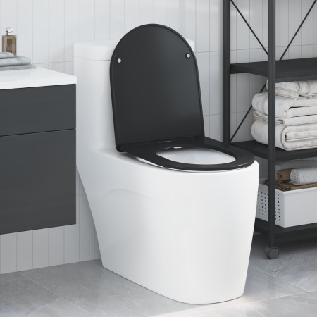 Asiento de Inodoro de Liberación Rápida con Cierre Suave - Duroplast, Negro von , Toiletten- und Bidetsitze - Ref: Foro24-420...