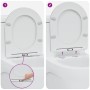 Asiento de inodoro de liberación rápida de con cierre suave de duroplast blanco by , Toilet and bidet seats - Ref: Foro24-420...
