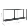 Black tempered glass console table 160x35x75.5 cm by vidaXL, Side tables - Ref: Foro24-331699, Price: 103,56 €, Discount: %