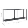 Schwarzer Konsolentisch aus gehärtetem Glas, 160 x 35 x 75,5 cm von vidaXL, Seitentische - Ref: Foro24-331699, Preis: 105,57 ...