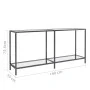 Transparent tempered glass console table 160x35x75.5 cm by vidaXL, Side tables - Ref: Foro24-331698, Price: 98,47 €, Discount: %