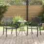 Sillas de jardín 2 piezas Negro de aluminio fundido by , Garden chairs - Ref: Foro24-42002375, Price: 229,28 €, Discount: %
