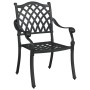 Sillas de jardín 2 piezas Negro de aluminio fundido by , Garden chairs - Ref: Foro24-42002375, Price: 229,28 €, Discount: %