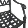 Sillas de jardín 2 piezas Negro de aluminio fundido