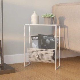 Revistero de acero plateado 35x15x45 cm de vidaXL, Revisteros - Ref: Foro24-331670, Precio: 49,88 €, Descuento: %