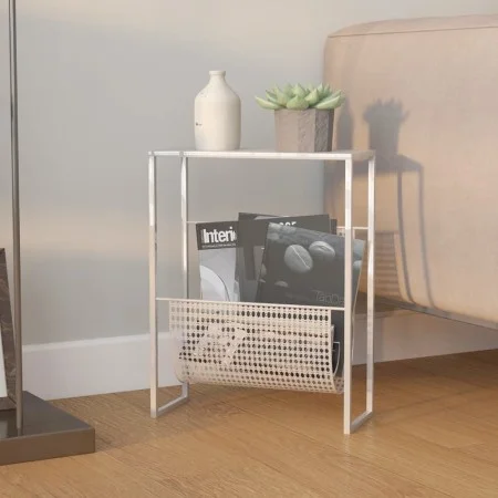 Silver steel magazine rack 35x15x45 cm by vidaXL, Magazine racks - Ref: Foro24-331670, Price: 46,92 €, Discount: %