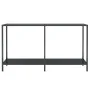 Tempered black glass console table 140x35x75.5 cm by vidaXL, Side tables - Ref: Foro24-331695, Price: 96,23 €, Discount: %