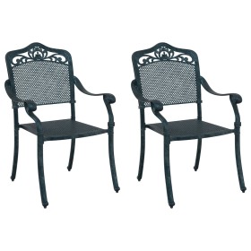 Sillas de jardín 2 pcs Verde de aluminio de , Sillas de jardín - Ref: Foro24-42002381, Precio: 214,46 €