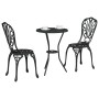 Set de Bistro de Jardín de 3 Piezas en Aluminio Fundido Negro by , Garden sets - Ref: Foro24-42002383, Price: 208,35 €, Disco...