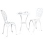 Conjunto de Bistro de Jardín de 3 Piezas de Aluminio Fundido