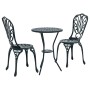 Set de Bistro de Jardín de 3 Piezas Verde de Aluminio Fundido by , Garden sets - Ref: Foro24-42002385, Price: 207,50 €, Disco...