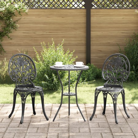 Conjunto de Bistro de Jardín de 3 Piezas Negro de Aluminio Fundido von , Gartensets - Ref: Foro24-42002387, Preis: 168,78 €, ...