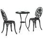 Conjunto de Bistro de Jardín de 3 Piezas Negro de Aluminio Fundido von , Gartensets - Ref: Foro24-42002387, Preis: 168,78 €, ...
