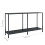 Konsolentisch aus schwarzem gehärtetem Glas 140x35x75,5 cm von vidaXL, Seitentische - Ref: Foro24-331695, Preis: 98,64 €, Rab...