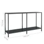 Tempered black glass console table 140x35x75.5 cm by vidaXL, Side tables - Ref: Foro24-331695, Price: 96,23 €, Discount: %