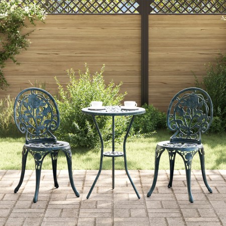 Conjunto de Bistro de Jardín de 3 Piezas Verde de Aluminio Fundido by , Garden sets - Ref: Foro24-42002389, Price: 207,50 €, ...