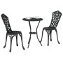 Set de Bistro de Jardín de 3 Piezas en Negro de Aluminio Fundido by , Garden sets - Ref: Foro24-42002391, Price: 168,78 €, Di...