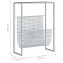 Revistero de acero plateado 35x15x45 cm de vidaXL, Revisteros - Ref: Foro24-331670, Precio: 53,26 €, Descuento: %