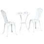 Juego de Bistro de Jardín de 3 Piezas Color Blanco en Aluminio Fundido by , Garden sets - Ref: Foro24-42002392, Price: 168,78...