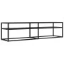 TV stand with black tempered glass 160x40x40.5 cm by vidaXL, TV Furniture - Ref: Foro24-331719, Price: 118,39 €, Discount: %