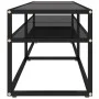 TV stand with black tempered glass 160x40x40.5 cm by vidaXL, TV Furniture - Ref: Foro24-331719, Price: 118,39 €, Discount: %