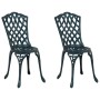 Sillas de jardín 2 pcs Verde de aluminio fundido by , Garden chairs - Ref: Foro24-42002397, Price: 122,40 €, Discount: %