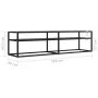 TV stand with black tempered glass 160x40x40.5 cm by vidaXL, TV Furniture - Ref: Foro24-331719, Price: 118,39 €, Discount: %