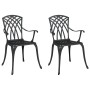 Sillas de jardín 2 piezas Color Negro de Aluminio Fundido von , Gartenstühle - Ref: Foro24-42002399, Preis: 179,10 €, Rabatt: %