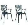 sillas de jardín 2 unidades verde de aluminio by , Garden chairs - Ref: Foro24-42002401, Price: 154,21 €, Discount: %