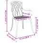 Sillas de Jardín 2 pcs en Aluminio Fundido Blanco von , Gartenstühle - Ref: Foro24-42002400, Preis: 178,44 €, Rabatt: %