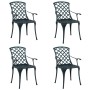 Sillas de Jardín apilables 4 piezas Verde de Aluminio Fundido by , Garden chairs - Ref: Foro24-42002707, Price: 414,51 €, Dis...