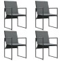 Sillas de Jardín con Cojines 4 pcs Negras Textileno von , Gartenstühle - Ref: Foro24-42003025, Preis: 143,46 €, Rabatt: %