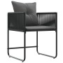 sillas de jardín con cojines 4 pcs Rattan Poliéster Negro von , Gartenstühle - Ref: Foro24-42003027, Preis: 224,14 €, Rabatt: %
