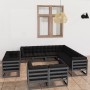 11-teiliges Gartenmöbel-Set mit Kissen aus grauem Kiefernholz von vidaXL, Gartensets - Ref: Foro24-3076996, Preis: 1,00 €, Ra...